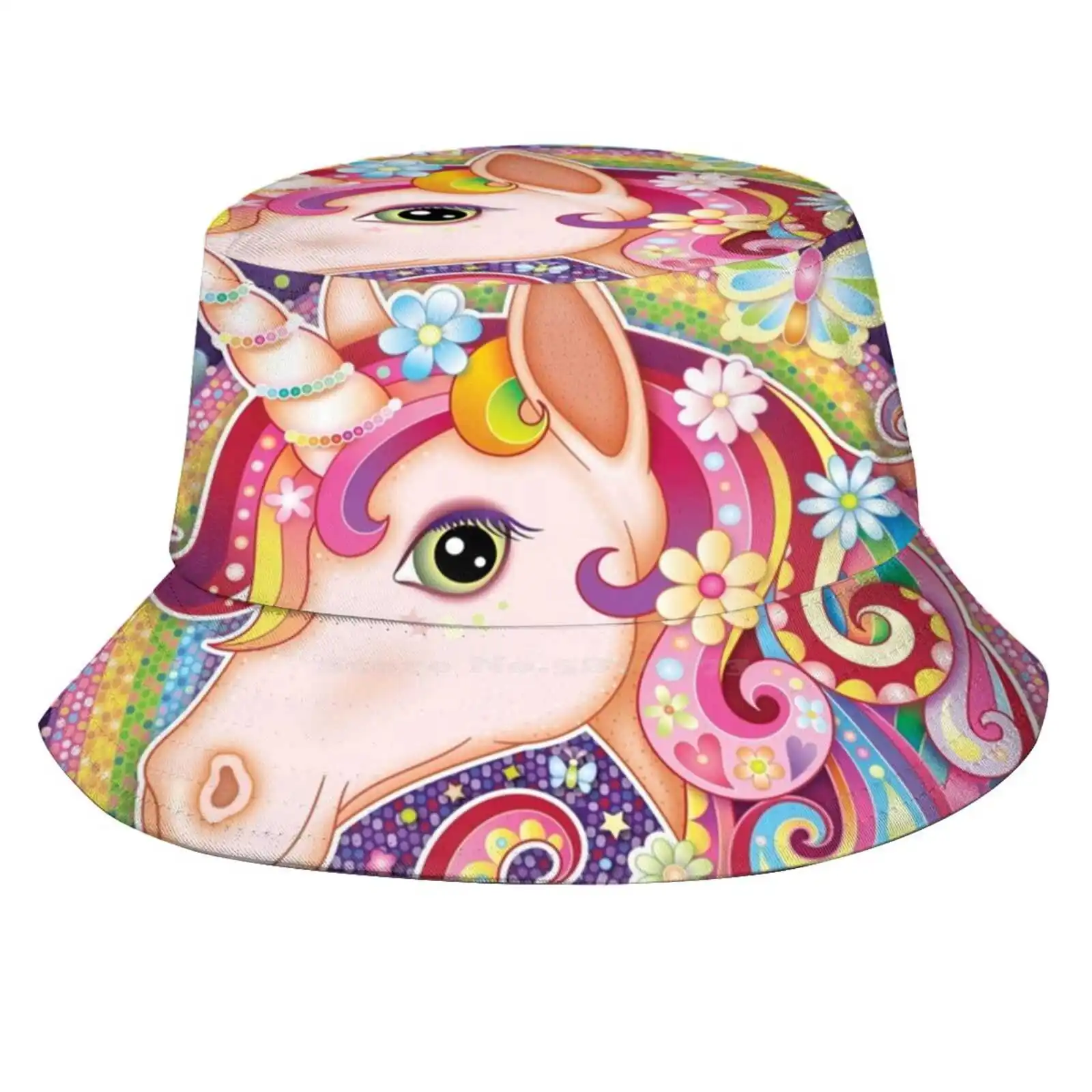 

Unicorn Rainbow Art - Colorful Unicorn Art By Thaneeya Mcardle Sun Cap Fisherman Hat Bucket Hats Unicorn Rainbow Flowers