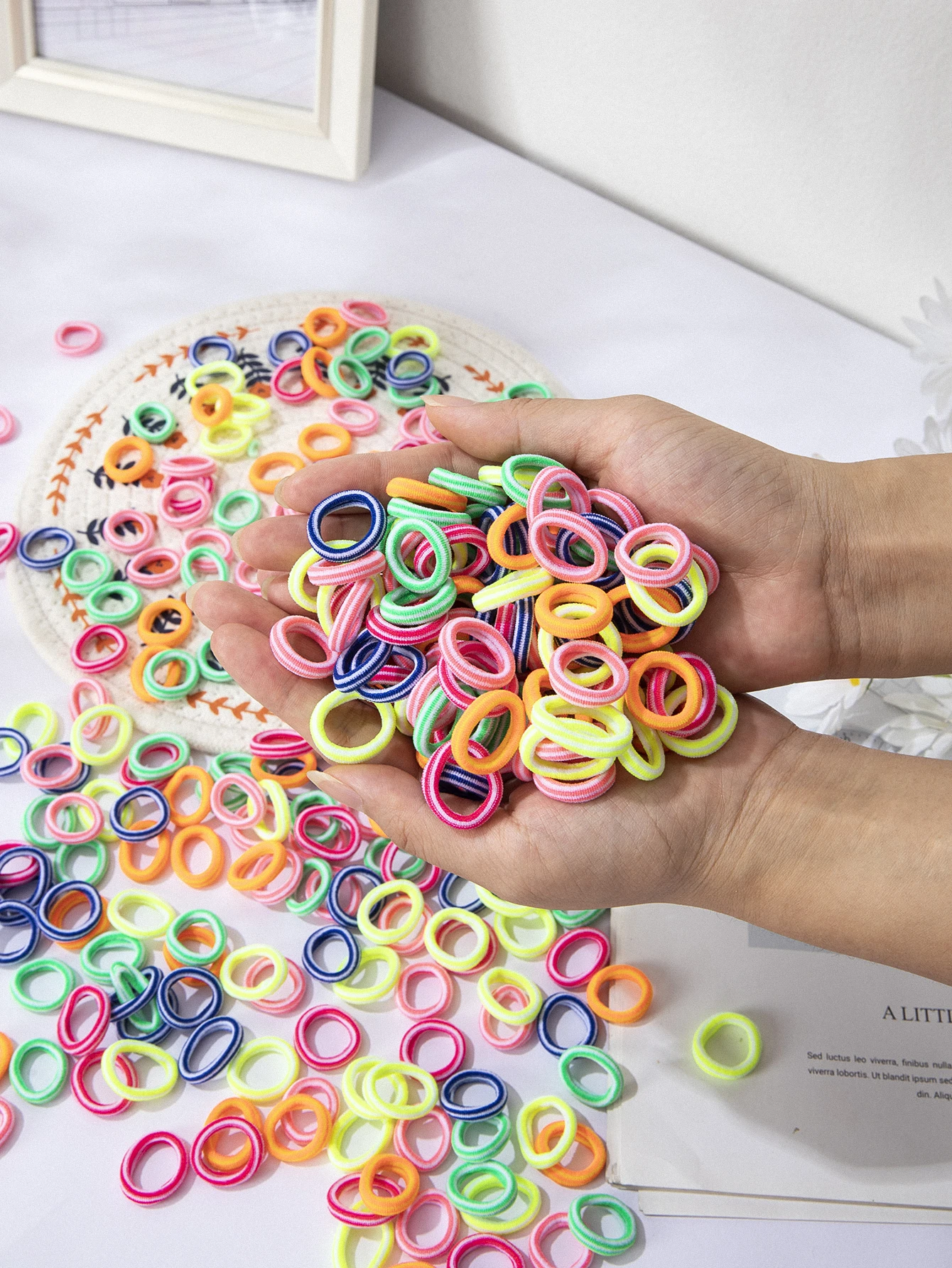 100/200/300/500 pezzi accessori per capelli per bambini corda per capelli in Nylon alla moda ad alta elasticità fascia di base semplice e fascia per