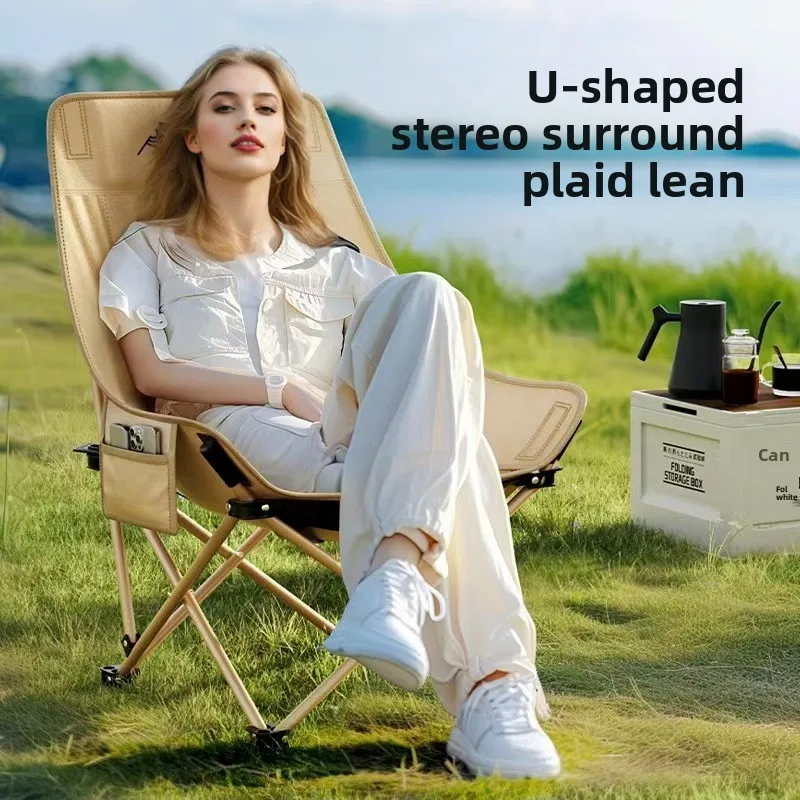 

Moon Outdoor Adjustable Folding Chair Folding Backrest Portable Chair Camping Fishing Stool Picnic Recliner
