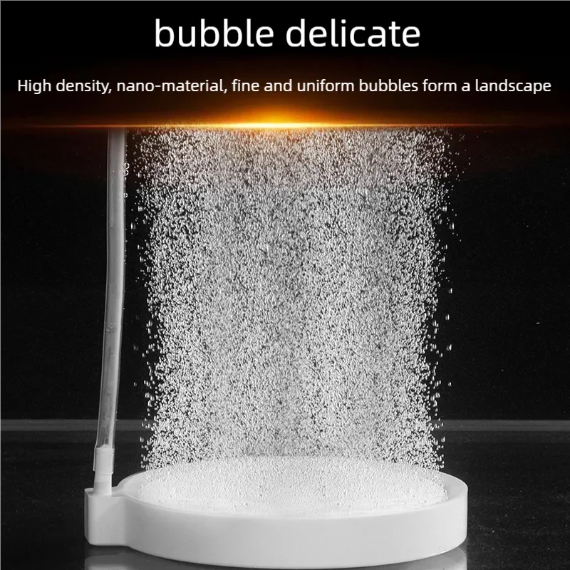 Runder, leiser Nano-Luftstein für Aquarium, Aquarium, Sauerstoffbelüfter, Hydrokultur-Zubehör mit hochgelöstem Sauerstoff – Detail 5