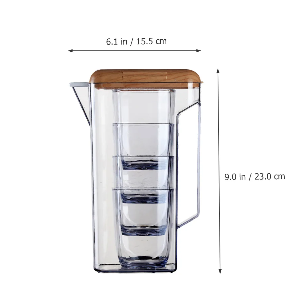 

1600 ML Cold Water Jug Large Capacity Plastic Pitcher Easy Clean Suitable Juice Beer Home Kitchen Bar Use