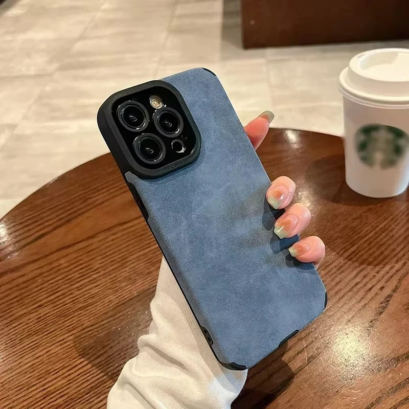 Für iPhone 17 Pro, 16, 15, 14, 12, 11, 13 Pro, 15 Pro, 16 Pro Max, Plus, X, XS Max, 7, 8 – Leder-Handyhülle für Herren und Damen