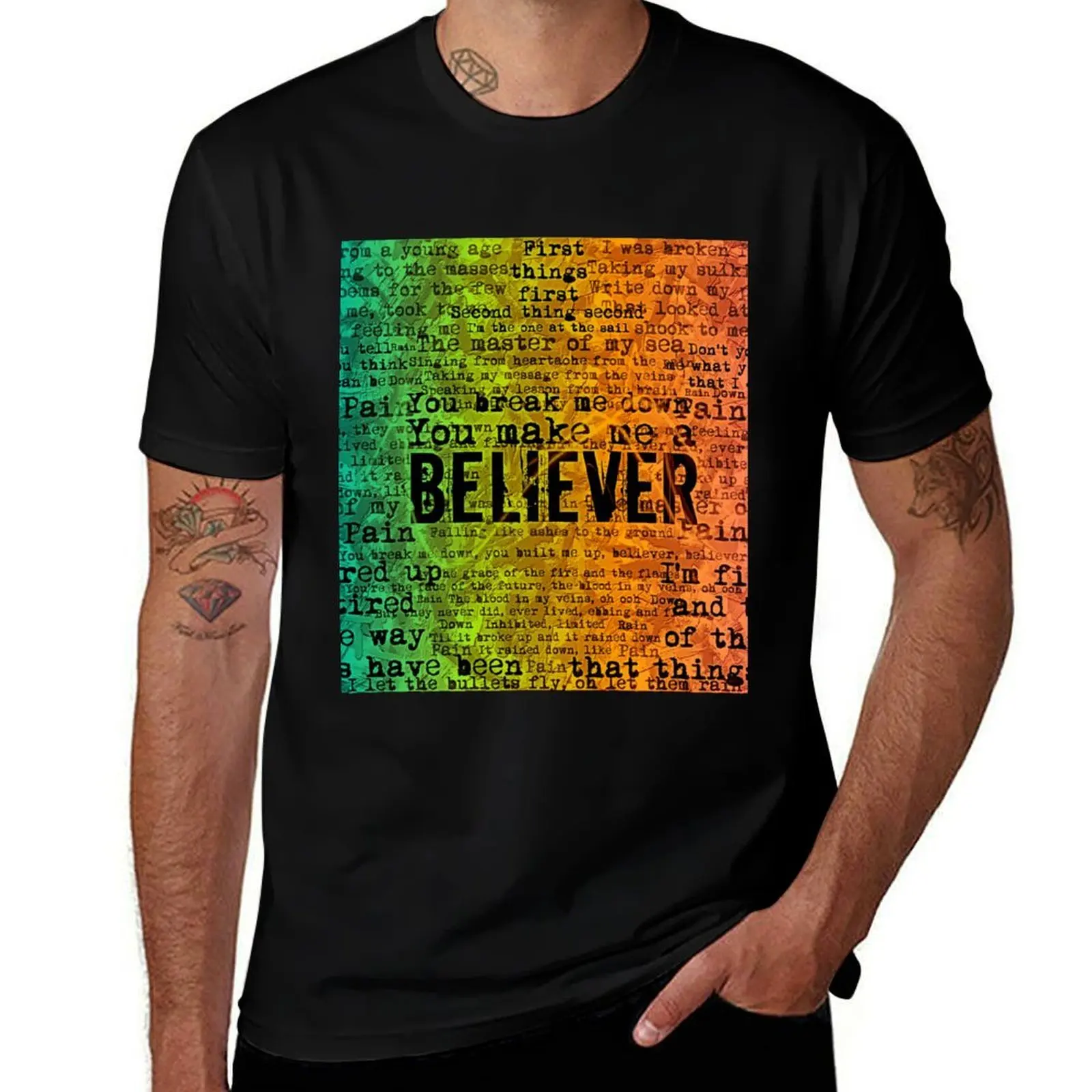 

Believer - Rainbow T-Shirt Breathable Sportswear T-Shirt for Men