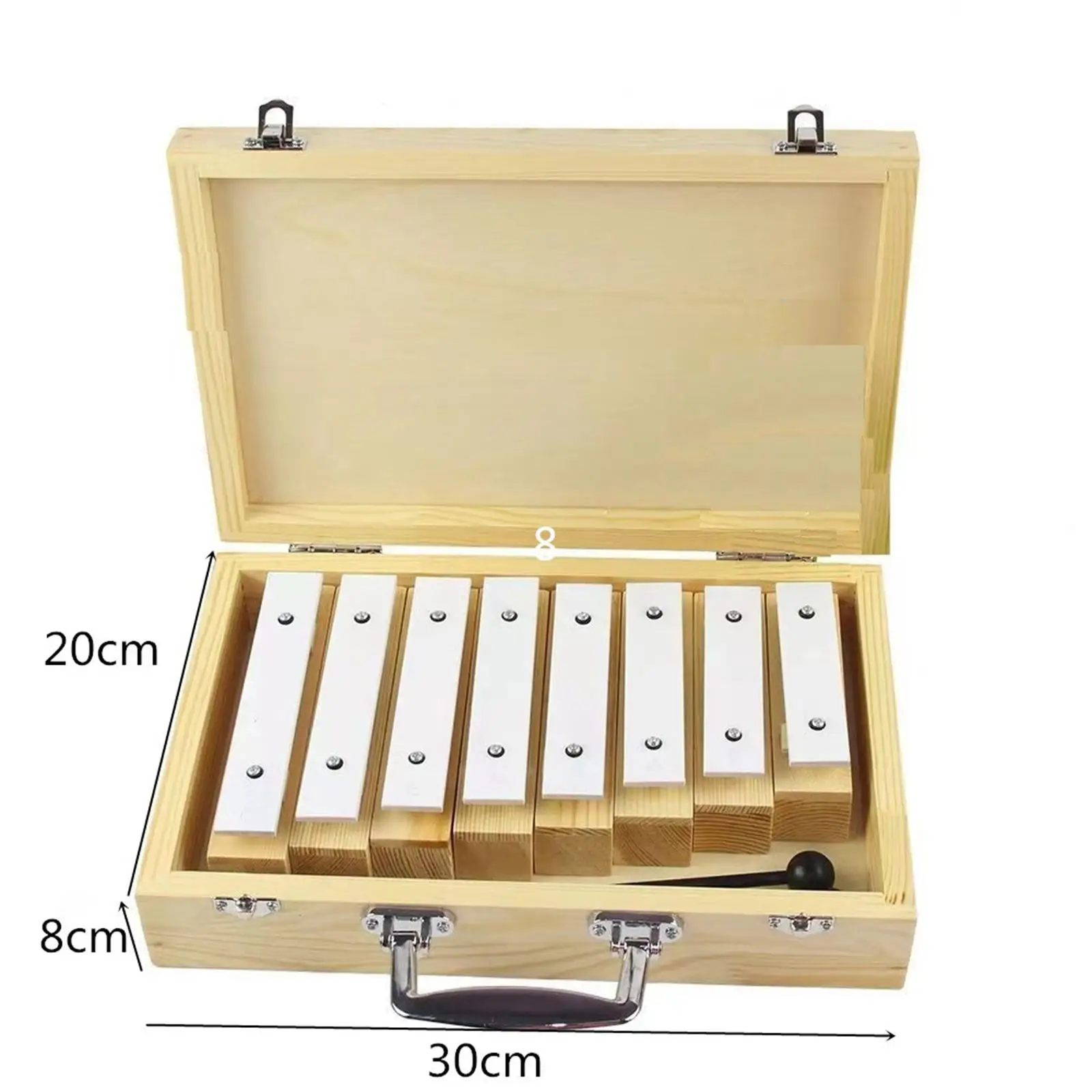 8 หมายเหตุ Glockenspiel ระนาดกับกรณี Montessori ของเล่นเด็กเครื่องดนตรีสําหรับเด็กก่อนวัยเรียนเด็กวัยหัดเดิน 1 2 3 ปี