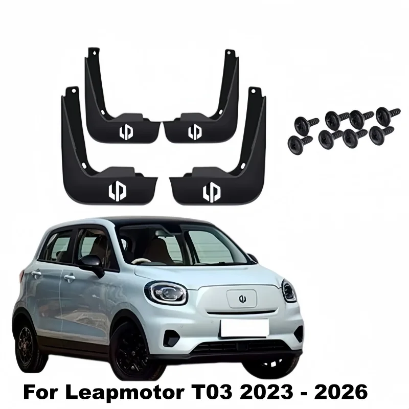 Car Styling For Leapmotor T03 2023 2024 2025 ABS Car Mud Flaps Splash Guard Mudguards MudFlaps Front Rear Fender Accessories