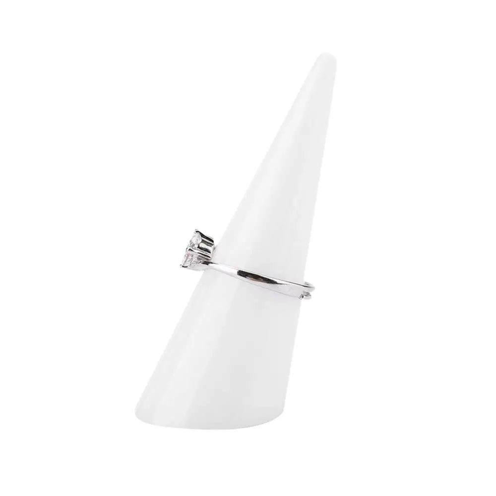 5PCS Acrylic Material Finger Ring Display Finger Shaped Design Black Color Jewelry Display Stand Single Finger Design