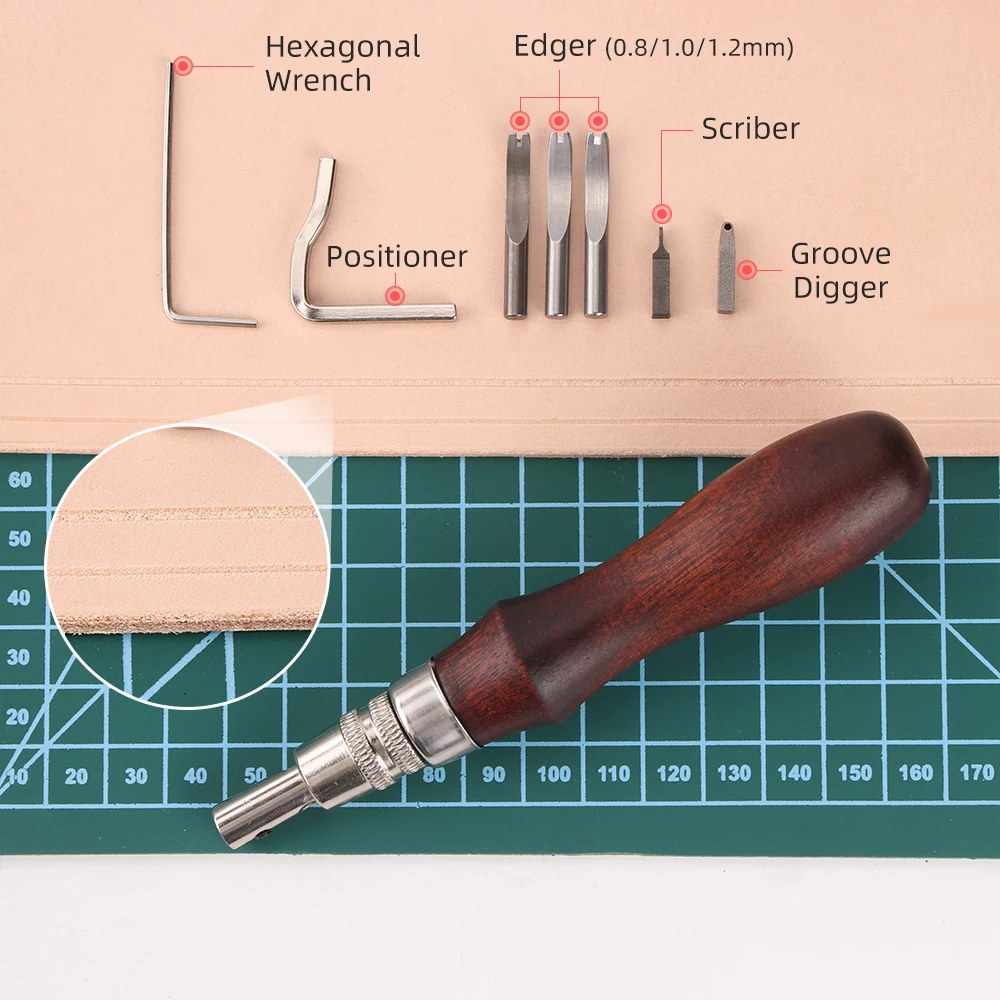 Leather Craft Tools Kit DIY Tool Set Hand Sewing Stitching Punch Carving Work Saddle Set Accessories Manual Sewing
