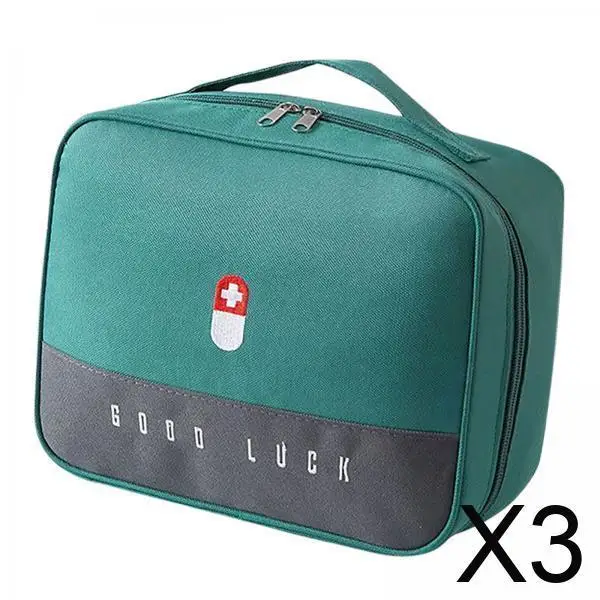 

First Aid Kit Bag Partitioned Storage Large Opening Medical Pouch Travel Survival Organizer for Home Car Kitchen Office Camping