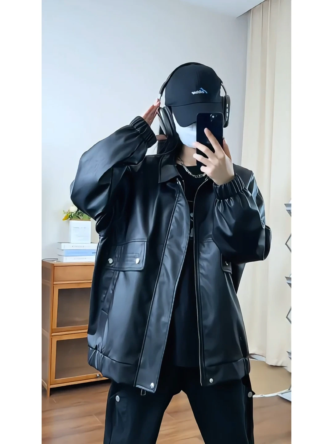 

Кожаная мотоциклетная куртка унисекс для ранней весны, винтажная рабочая куртка-харрингтон, водонепроницаемая, с длинными рукавами