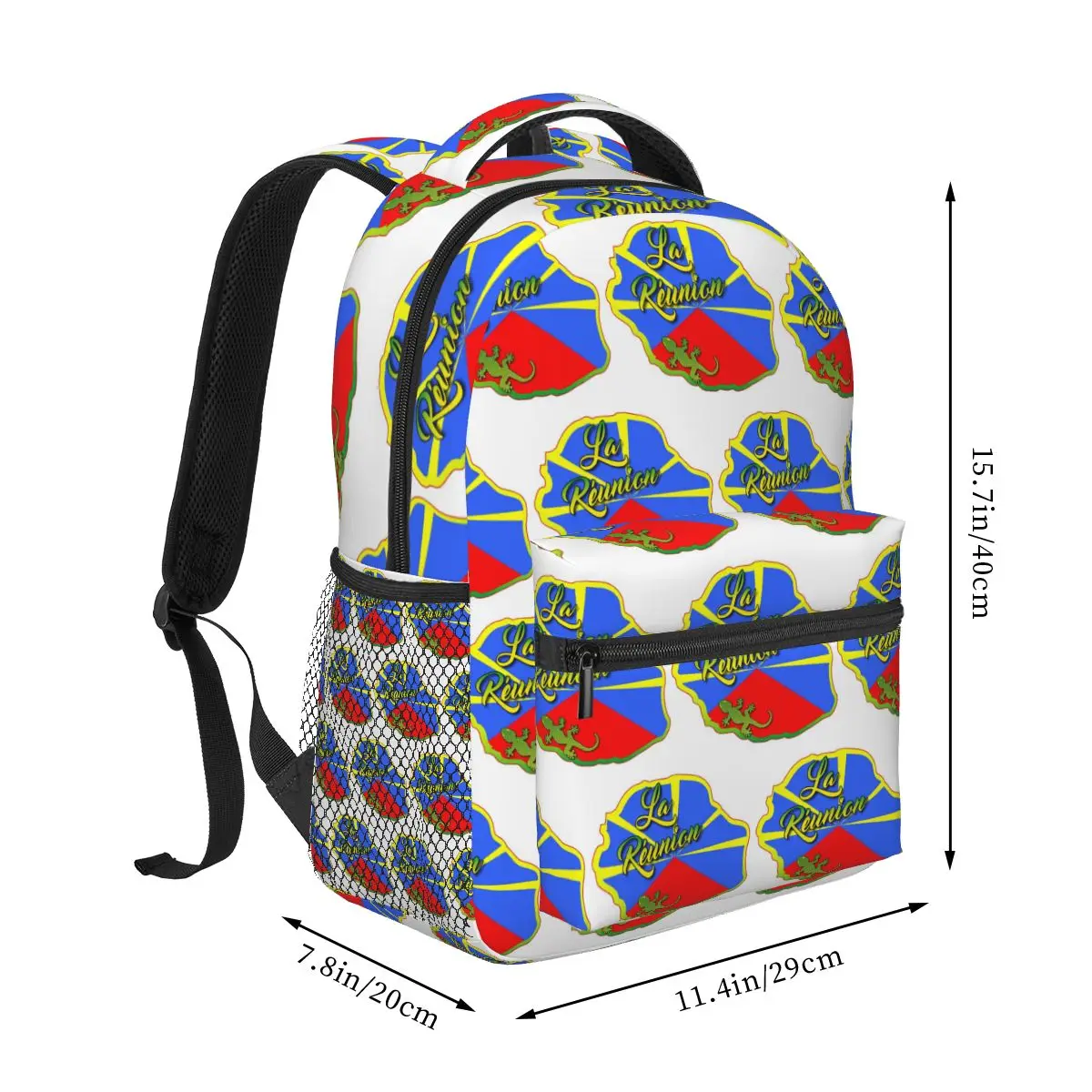 Reunion Island 974 Backpack Student Boys Girls BookBag Kids School Bag Computer Shoulder Bags for Men Women
