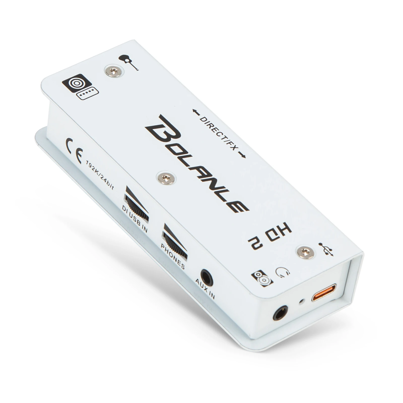 Bolanle MD2 192kHz/24bit instrumento guitarra elétrica interface de áudio IRIG alternativa compatível com entrada iOS/PC/Android AUX