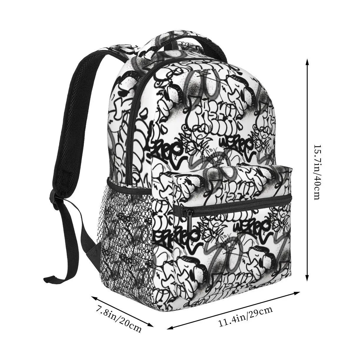 Graffiti Street Art Seamless Pattern Backpack for Girls Boys Travel Rucksack Backpacks for Teenage