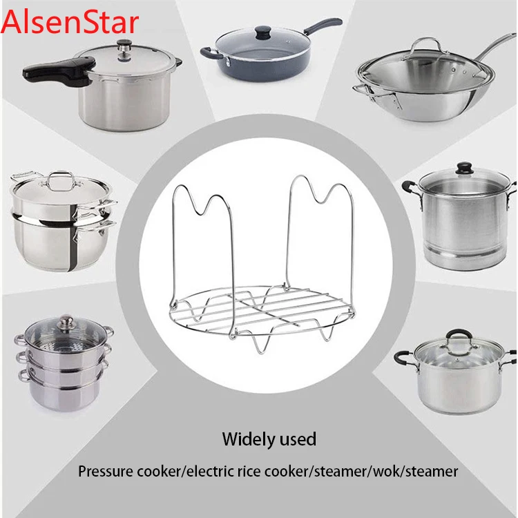 

Instant Pot Steamer Rack Kitchen Cookware Round Stainless Steel Cooking Ware Steaming Rack Stand Kitchen Heating Supplies