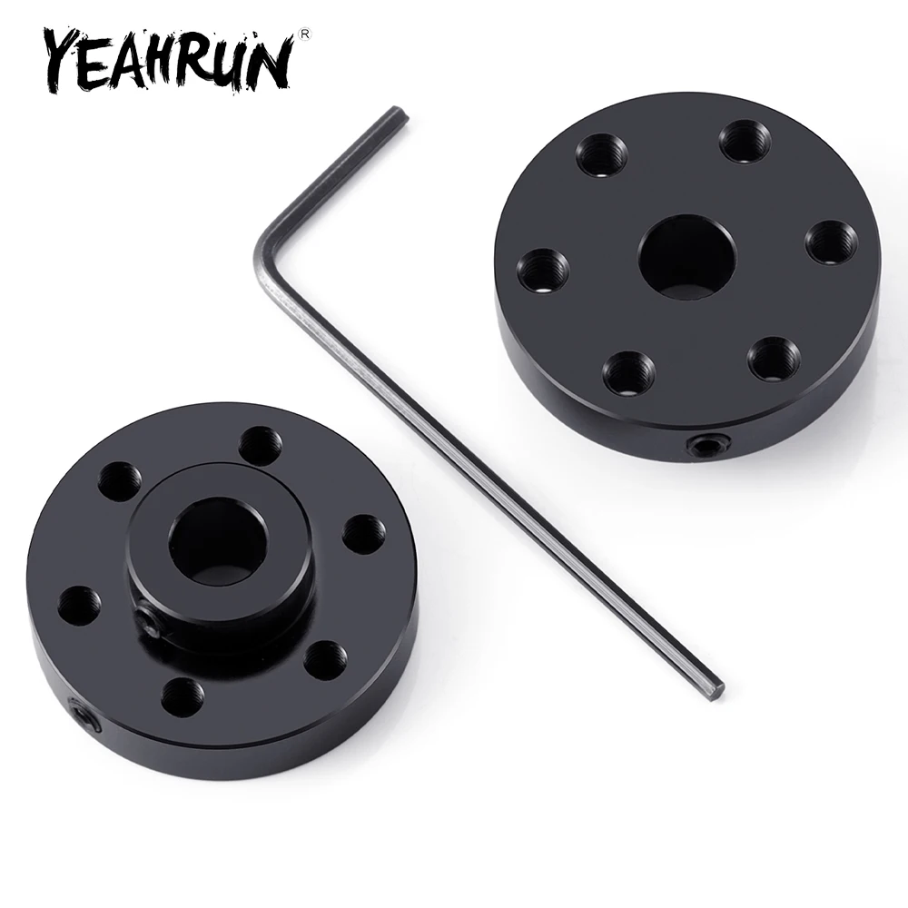 

YEAHRUN 2Pcs 6mm Metal Rigid Flange Coupling Motor Guide Shaft Coupler Motor Connector Bearing Fittings for RC Boat Model Parts