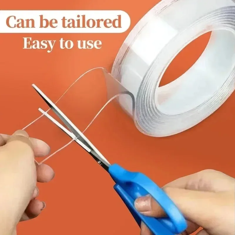 Double Contact Nano Tape Powerful Extra Strong Sided Adhesive for Kitchen and Bathroom Waterproof and Cleanable Tool