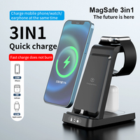 3-in-1 Wireless Charger Cradle Quick Charge Dock for iPhone 14 13 12 11 X XR 8 Apple Watch 6 7 8 iWatch Airpods Pro