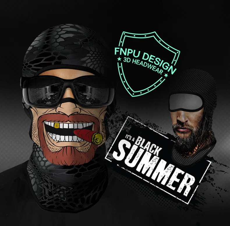 YCTAC Face Mask Seamless Tactical Neck Gaiter Superhero COS mask  Cycling Ski Motorcycle Breathable UV Protection Outdoor Sports