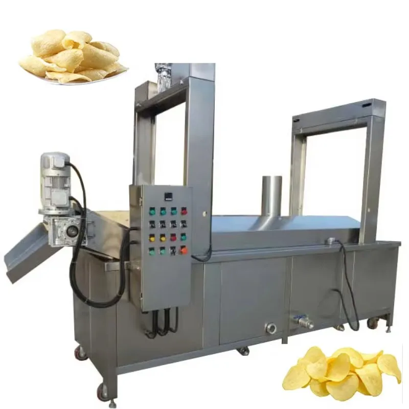 Customized Food Processing Line Multipurpose Burger Hamburger Funnel Cake Making Continuous Deep Frying Machine