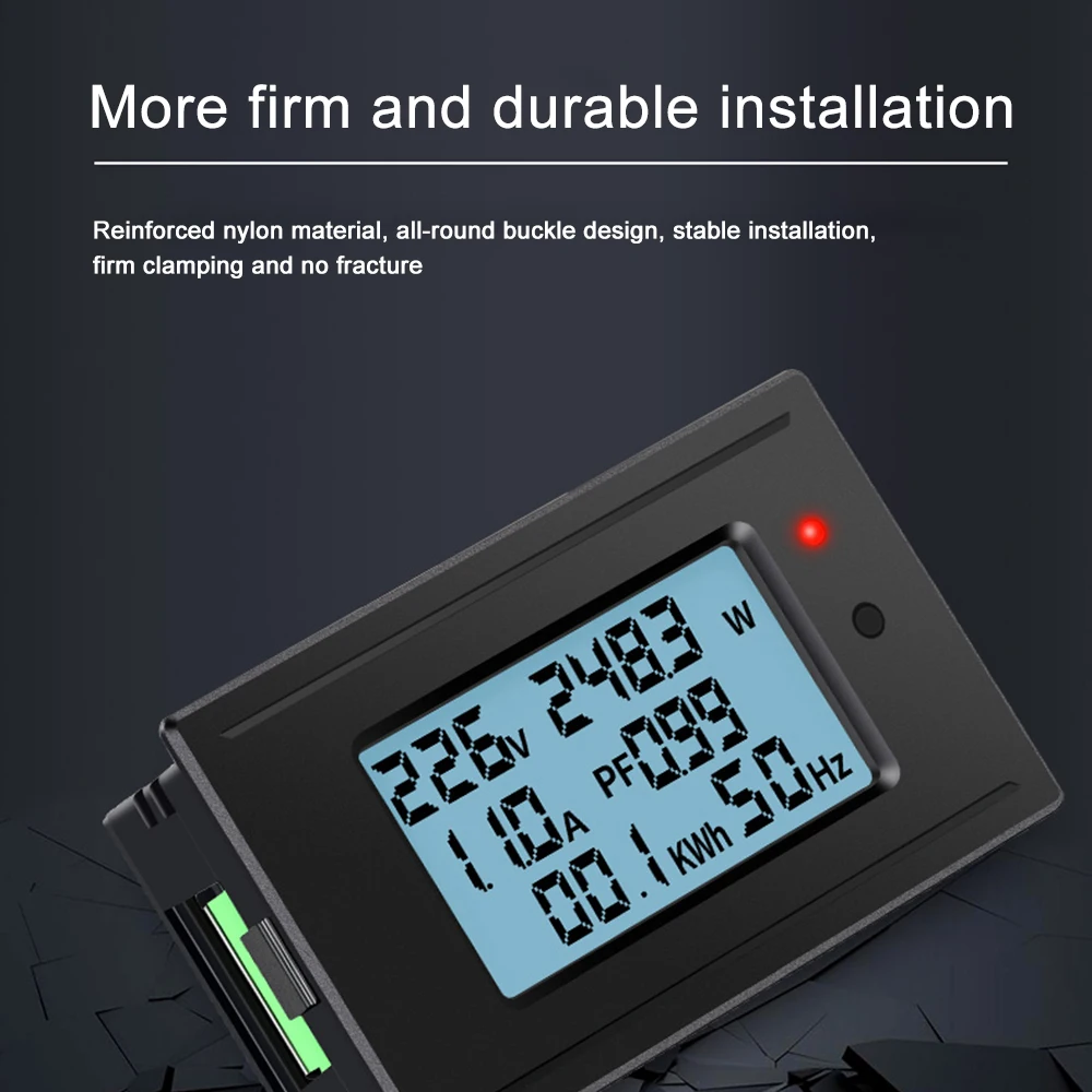 AC 5A 10A 20A 100A Digital Voltmeter Ammeter 6-in-1Multifunction Tester LCD Voltage Current Power Energy Test Meter Wattmeter