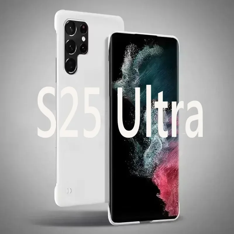 Rahmenlose schlanke Haut Matte Hard PC Hülle für Samsung Galaxy S25 S23 S24 FE Ultra S21 FE S22 Plus 5G stoßfeste Rückseite Coque