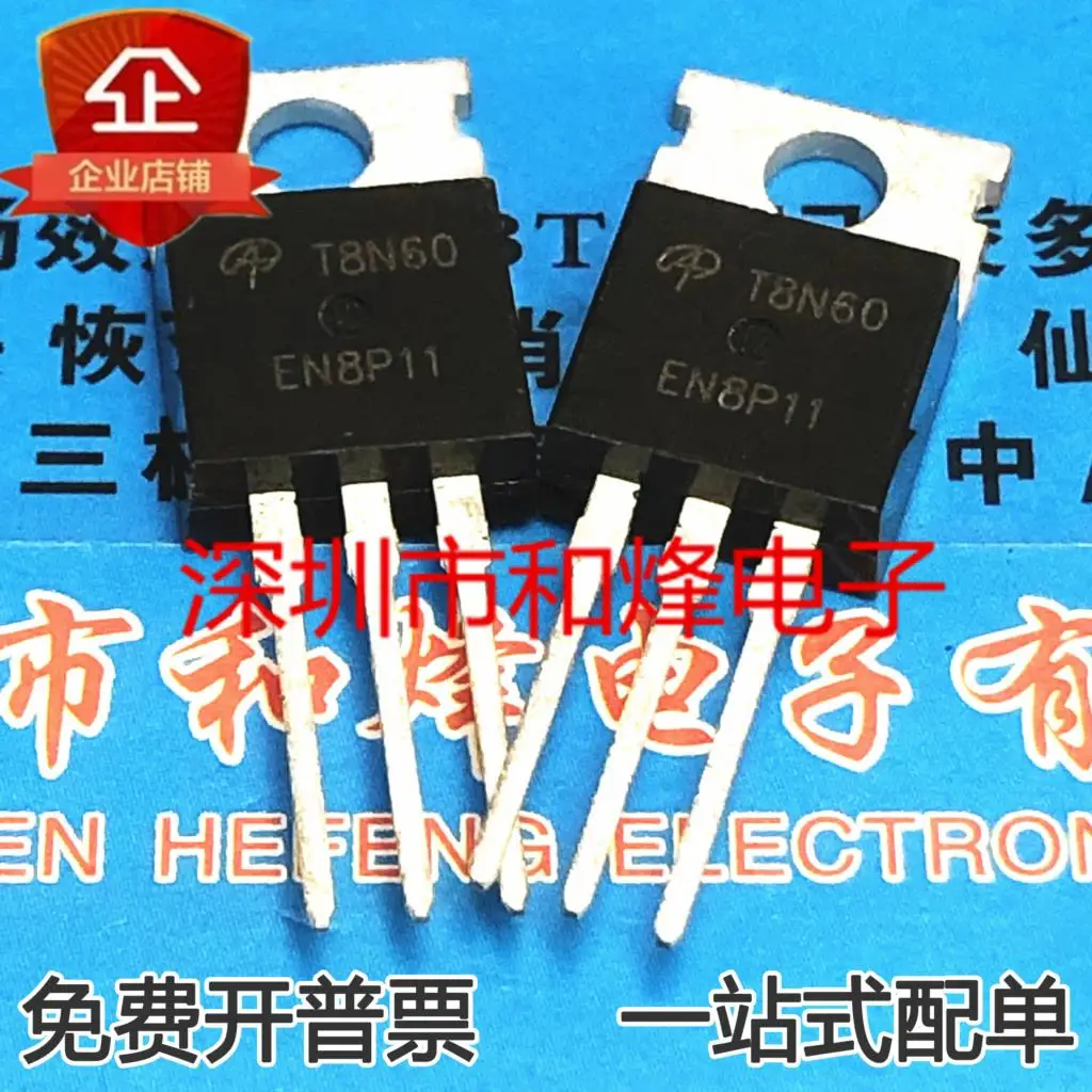 5PCS-10PCS AOT8N60 T8N60 8A 600V MOS TO-220  New And Original On Stock