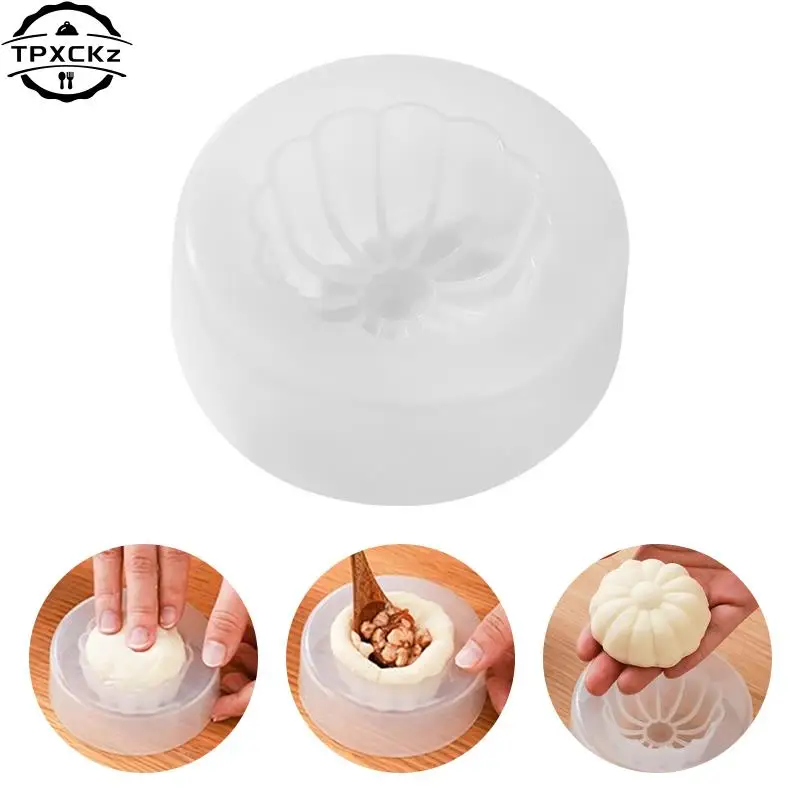 1pc Steamed Stuffed Bun Maker Chinese Baozi Mold Baking Tool Dumpling Moon Cake Making Mould Kitchen Manual Baking Pastry Tools