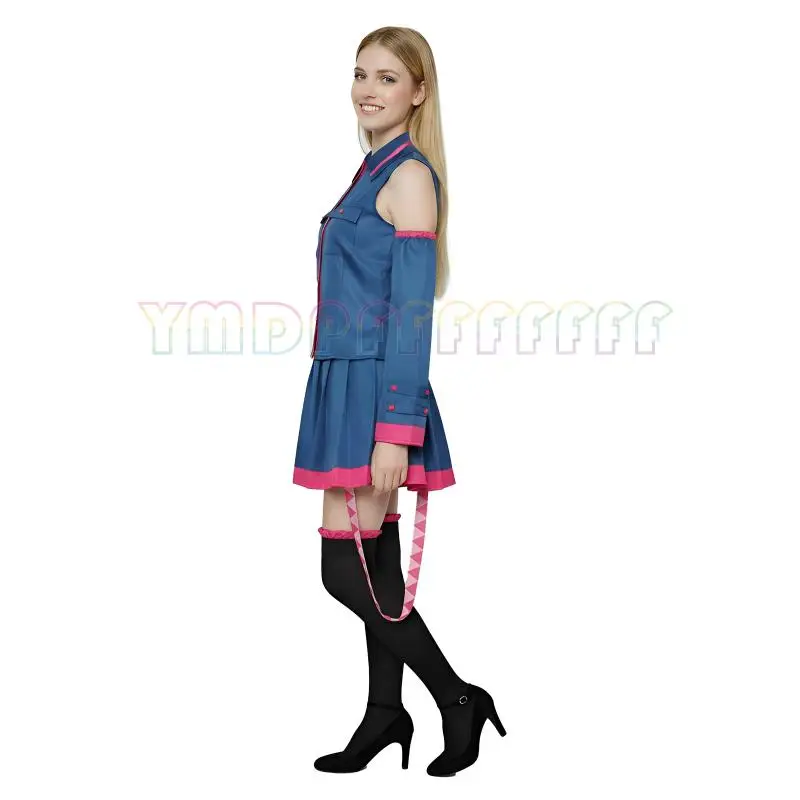 Anime Kasane Teto cosplay costume wig Halloween party set top skirt sleeves socks Easter dress fantasy dress up hot view 4