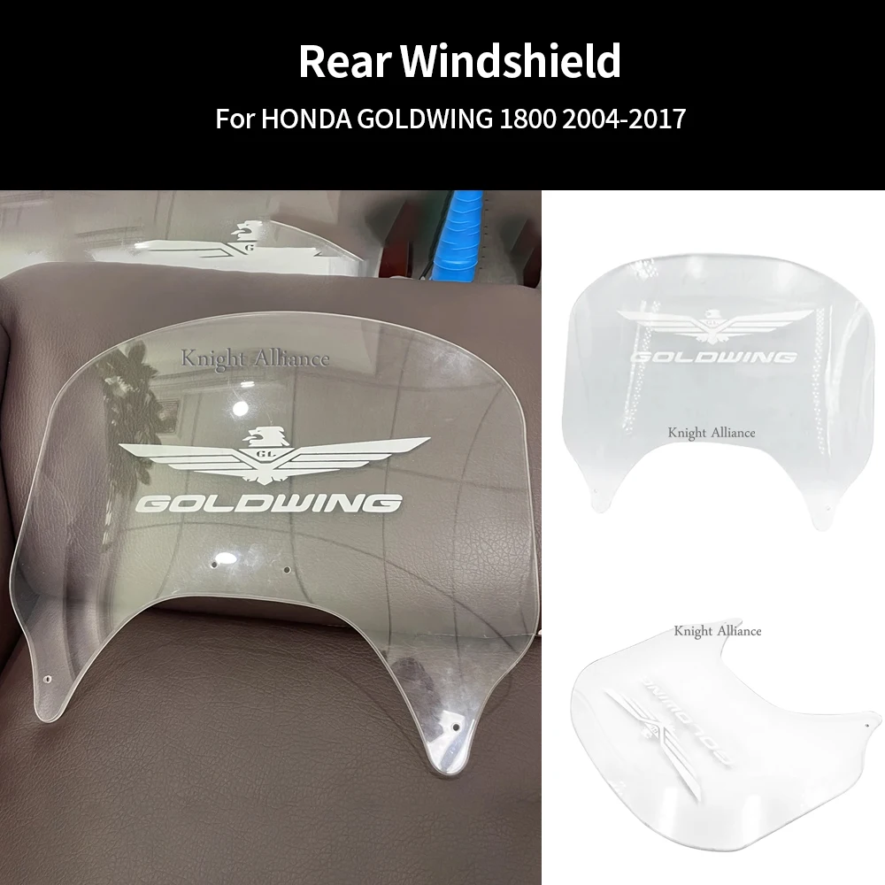 

New Motorcycle Windshield Goldwing Rear Windshield For Honda Gold Wing 1800 GL1800 2004-2017 Transparent Sports Windshield