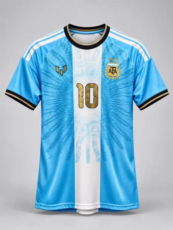 2026 Messi Argentina Special Farewell Match Commemorate Football Jersey 3D Print Unisex Sports Breathable Mesh Quick Dry Jersey