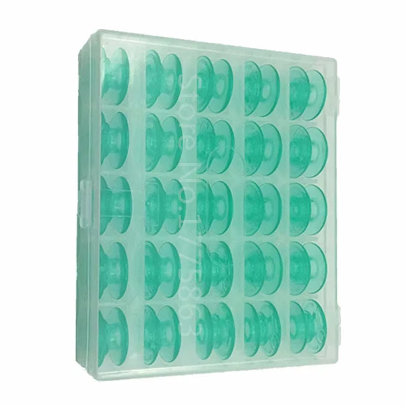 25Pcs/Box Green Sewing Machine Bobbins 4125615-45 For Viking Husqvarna Designer Platinum Lily Series Sewing Accessories AA8244