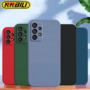 NNBILI Vloeibare siliconen telefoonhoes voor Samsung Galaxy S21 S22 S20 Ultra S10 Plus FE A72 A71 A52 A51 A32 A31 4G 5G Zachte dunne cover