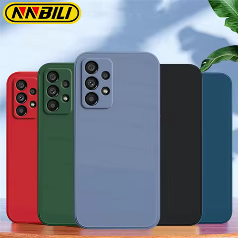 NNBILI Liquid Silicone Phone Case for Samsung Galaxy S21 S22 S20 Ultra S10 Plus FE A72 A71 A52 A51 A32 A31 4G 5G Soft Thin Cover