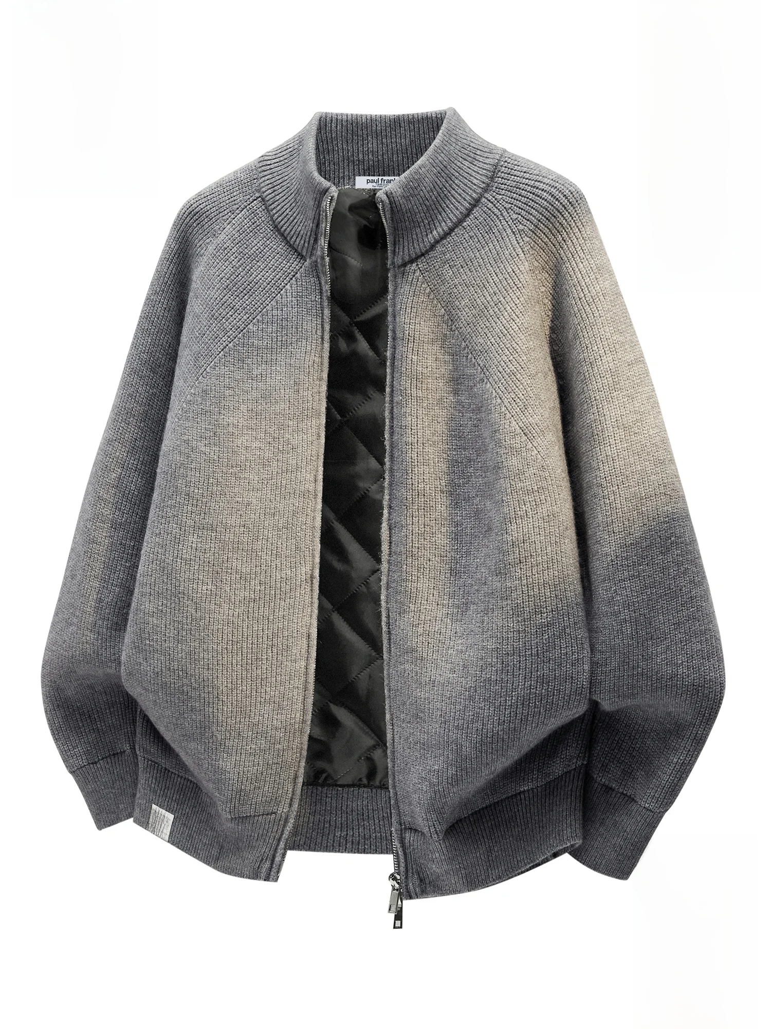 

Мужской повседневный хлопковый вязаный свитер Paul Frank с воротником-стойкой, свободный крой, теплый зимний верхний слой, комфортный, из смесового полиэстера, с длинными рукавами