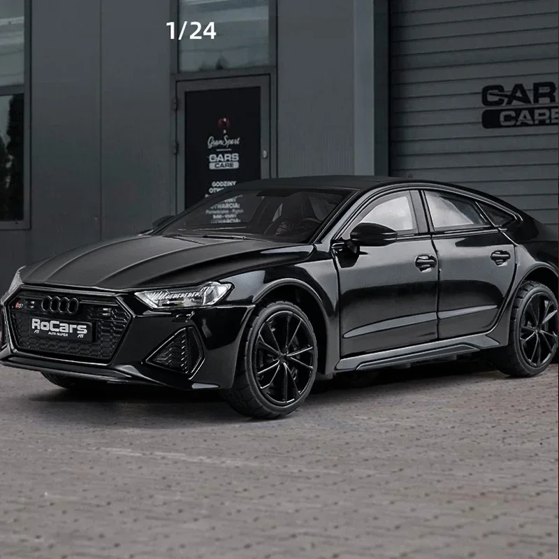 1:24 AUDI RS6 RS7 Alloy Car Model Simulation Diecast Toys Vehicles Collective Home Decoration Sound Light Car Toys Kids Gift