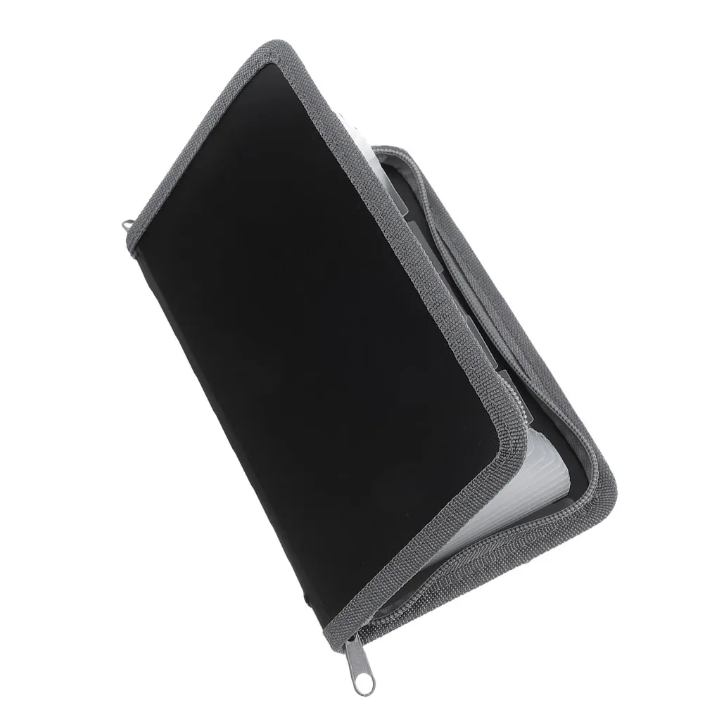 A6 Portable Accordion Folder with Zipper Large Capacity Receipt Organizer Multi Purpose Document Storage Bag for Travel Office
