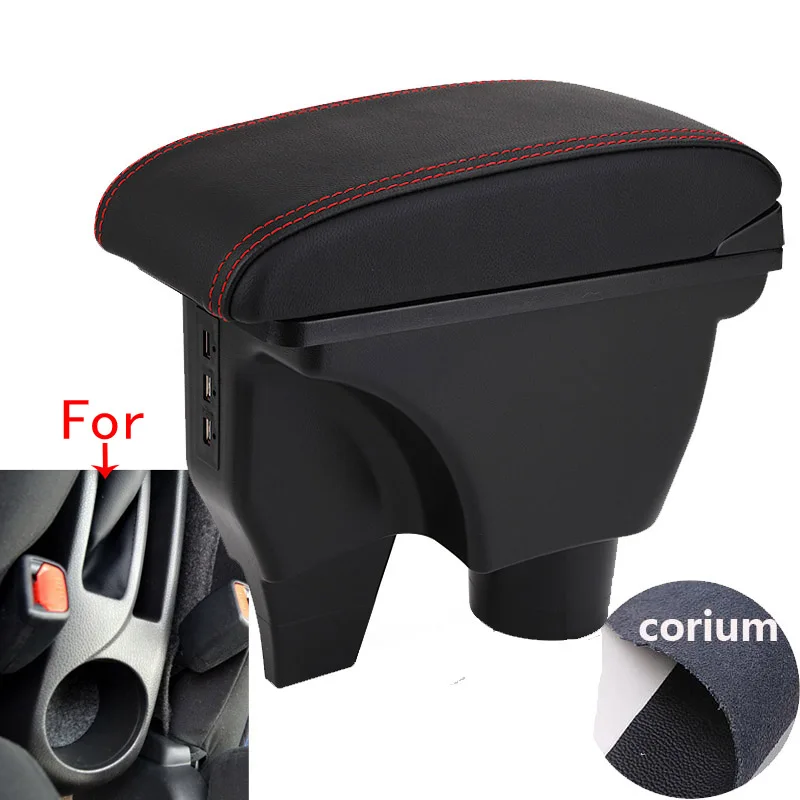 

Car Armrest Box For Toyota Vios,Yaris Vios FS 2014-2017Center Console Armrest With USB Charging Genuine Leather Storage Box