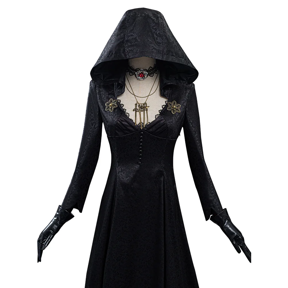 Evil Village Cosplay Costume Vampire Women Resident Village Dress Outfits Disguise Halloween Carnival Adult Lady Suit