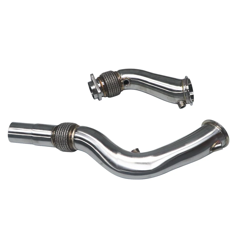 

Редукционная прямая водосточная труба дляbmw M3 M4 F80 F82 S55B30 3.0T 2014-2019, цельная оправка из нержавеющей стали, изогнутая водосточная труба