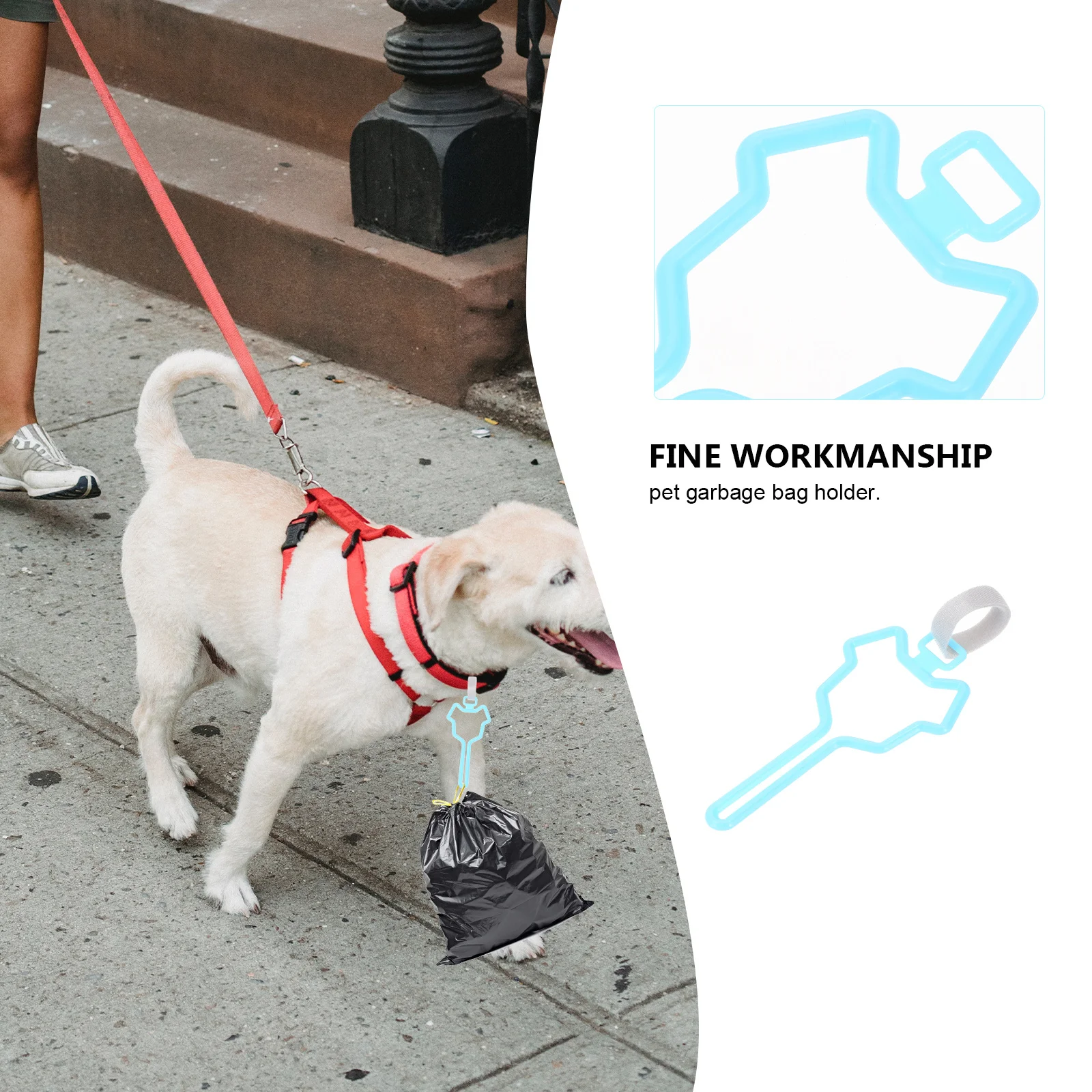 

10pcs Hands Free Bag Holder For Leash Dog Poop Waste Carrier Clip Attachment Durable Polyethylene Pouch Mount For Dog Walking