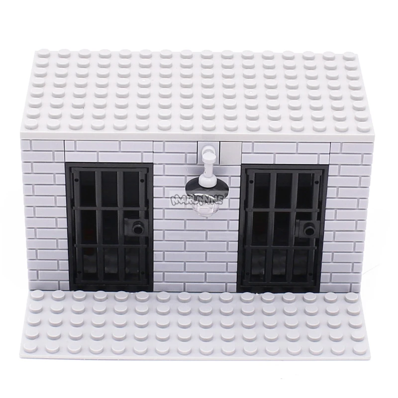 Marumine MOC 120PCS Double Prison Military Idea Street Building Model Thief Police DIY Classic Assembling Puzzle Playset