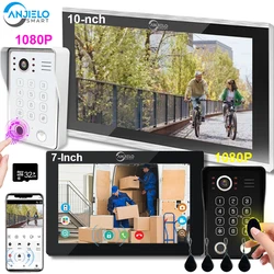 Intercomunicador de vídeo para el hogar, Monitor táctil de 7/10 pulgadas, 1080P, timbre inteligente, Panel de llamadas, Kit de apartamento para casa privada