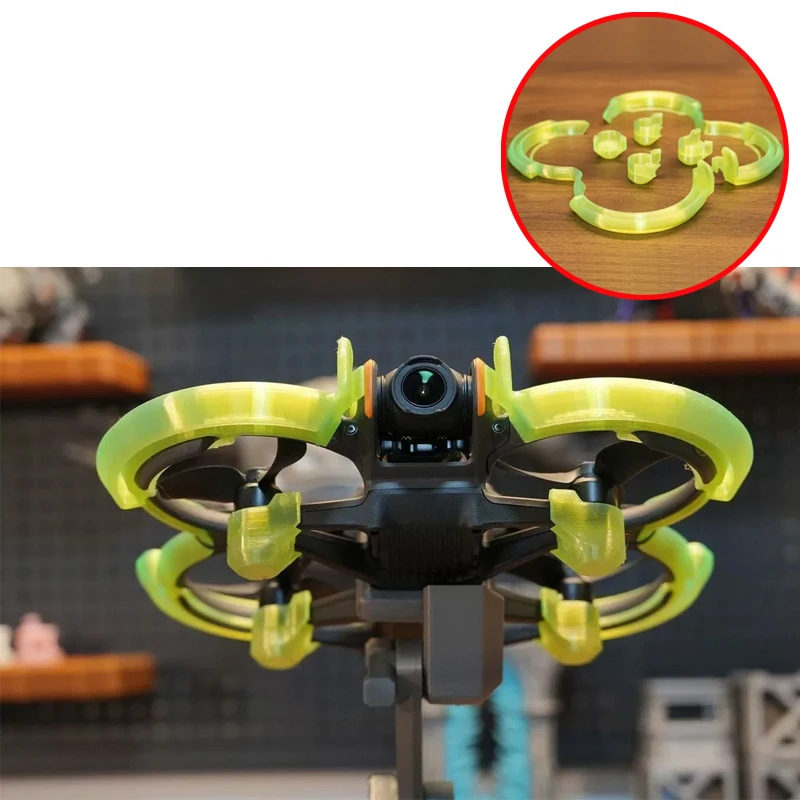 For DJI Avata2 FPV RC Drone Propeller Guard 3D Printed TPU Protective Ring Protection Foot Pad Gimbal Anti-Collision Protectors