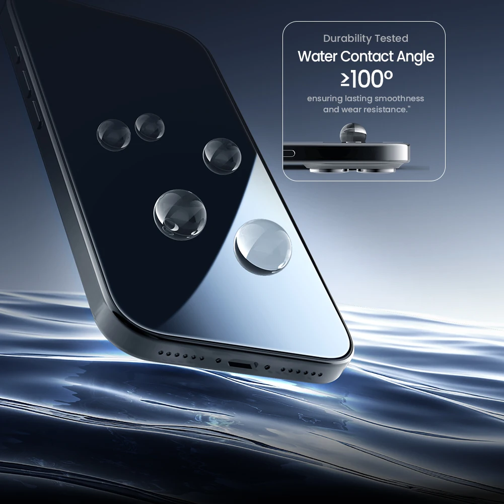 Nillkin لهاتف iPhone 17 Pro Max 17 Air H+ Pro زجاج مقسى مضاد للانعكاس مع صندوق خالي من الغبار واقي شاشة بحافة منحنية ثلاثية الأبعاد