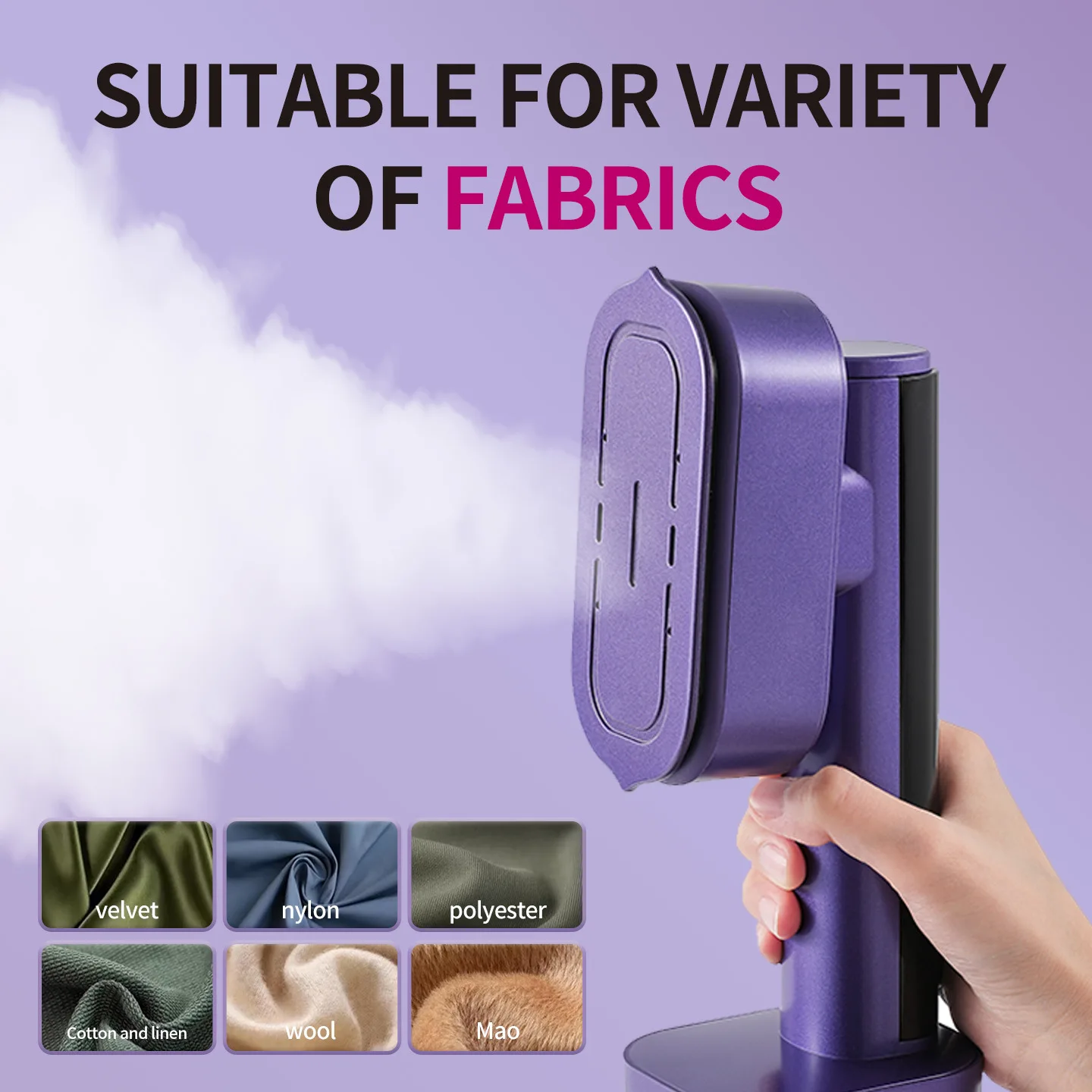 Portable Steam Iron with Rotating Head LED Screen 15-Second Upgraded Wrinkle Removal Technology Adjustable Smart Temperature