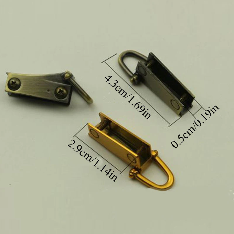 2pcs Metal Bag Side Edge Hang Buckle Clip Buckle With D Rings for DIY Leather Craft Bag Strap Belt Handle Shoulder Accessories