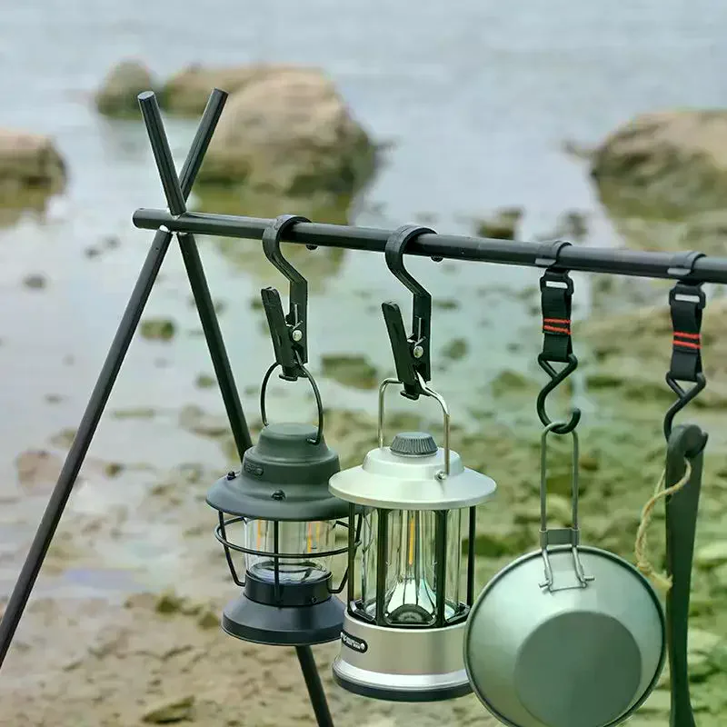 Portable Outdoor Canopy Clip Versatile Hook Rack For Camping And Travel - Durable, Weatherproof Solution For Safely Ha