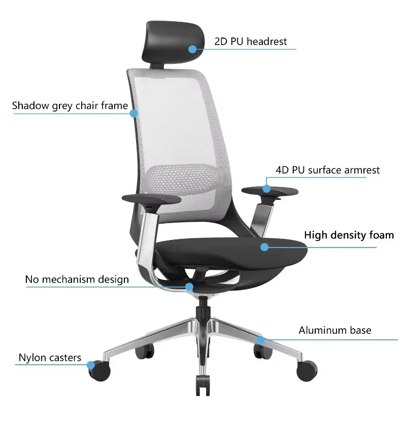 2023 latest design high back modern ergonomic executive mesh office chairs