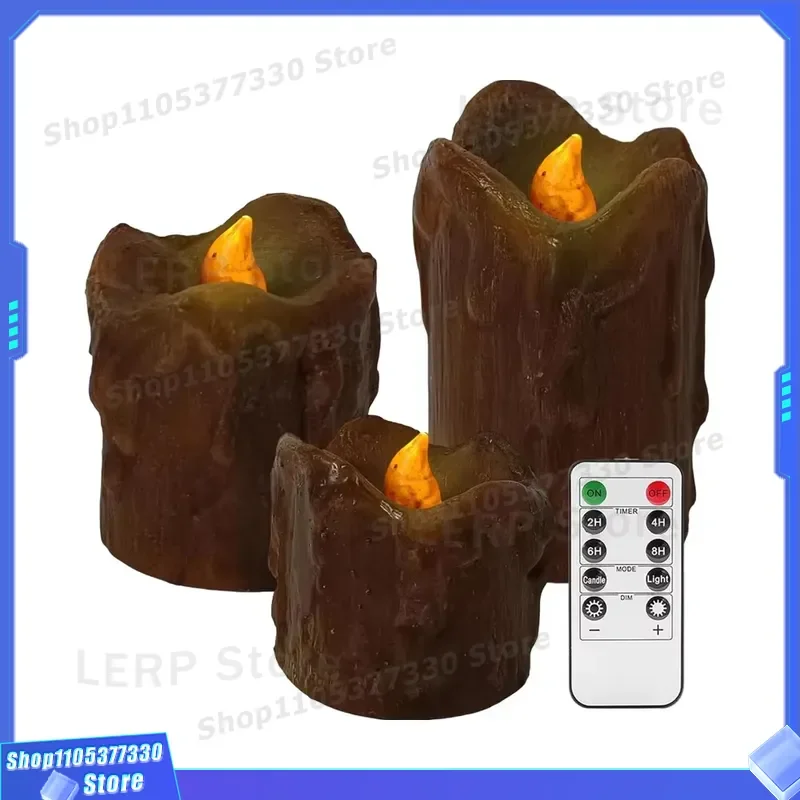 vintage-real-wax-flameless-led-candle-with-remote-control-and-timer-flickering-light-effect-brown-country-style-post