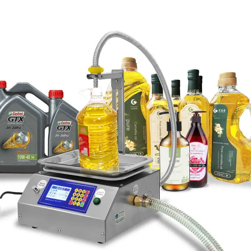 

Desktop Quantitative Beverage Bottle Perfume Lubricant Honey Spray Jam Oil Soybean Oil Glue Automatic Weighing Filling Machine