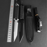 Submarine Army Knife Convenient and Multi functional Leggings Straight Knife Outdoor Knife Survival Small Straight Flying Knife